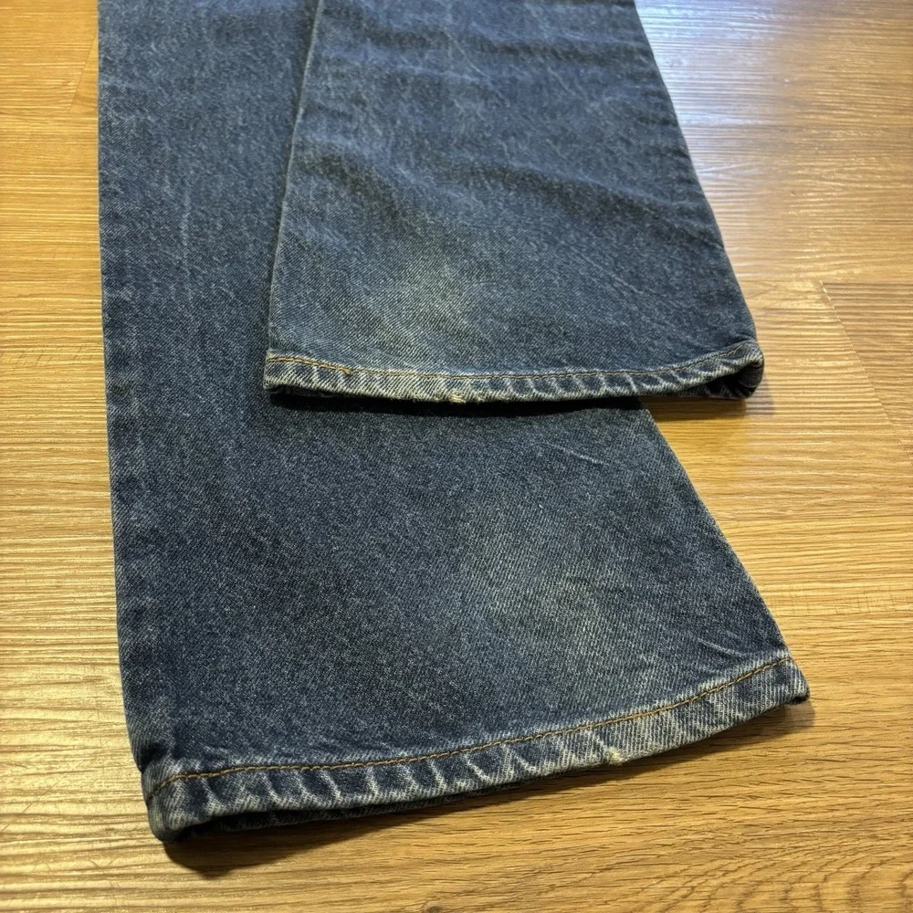 Levi's 517 Bootcut Jeans Mens 33x32 Blue Denim Faded Dark Wash Western Cowboy